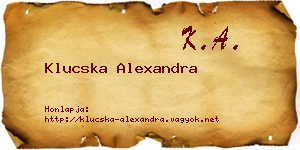 Klucska Alexandra névjegykártya